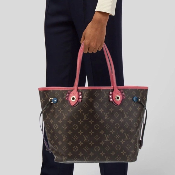 Louis Vuitton Monogram Canvas Neverfull MM Totem Flamingo Limited Tote Bag RARE! - Picture 10 of 11